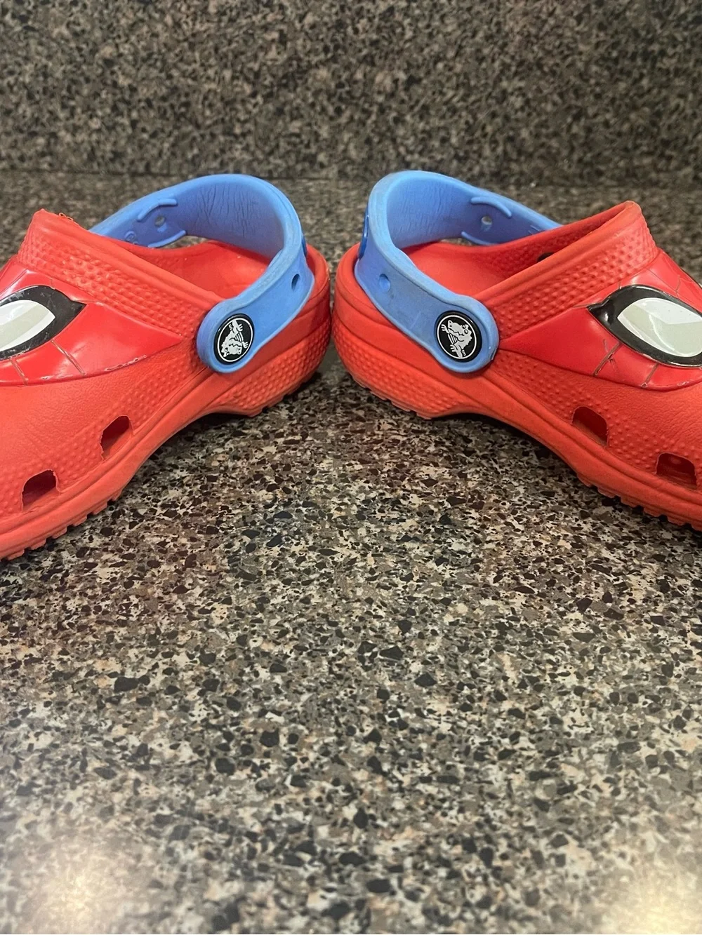 Crocs Marvel All Terrain Shoes Kids Size 10 Spiderman Clog Slip On Red Blue